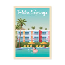 Affiche 50x70 cm - Palm Springs Version 2 - Olahoop Travel Posters