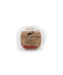 Coton 100 % BIO à tricoter FAIR COTTON - KATIA Blanc (1)