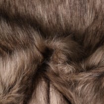 Tissu Fausse fourrure  poils long Ruth sur fond Marron