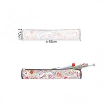 Sac à aiguilles à tricoter en tissu matelassé 45cm tasses de thé vert