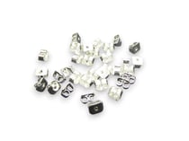 20 Poussoirs pour clous d'oreilles 5*4mm argenté