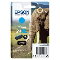 EPSON Cartouche d'encre T2432 XL Cyan - Eléphant (C13T24324012)