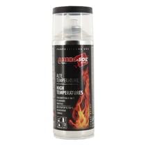 Spray de peinture - Haute température - Résistance jusqu'à 700C - Noir mat - 400ml