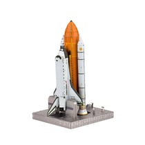MetalEarth: ICONX - KIT DE LANCEMENT DE LA NAVETTE SPATIALE 9x10,49x17,02cm, maquette 3D en métal avec 3 feuilles, en boîte 13,5x22x2cm, 14+