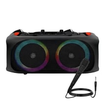 Avizar Enceinte Bluetooth 47×24cm Portable 4000mAh 2x Haut-parleurs 10W avec Micro Noir