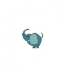 Ecussons Thermocollant Jolis Animaux 4 X 4,5 cm - Mediac Elephant Vert