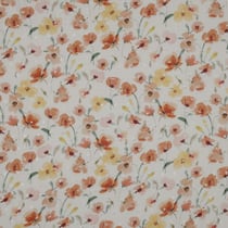 Tissu Viscose plumetis Petites fleurs sur fond Blanc