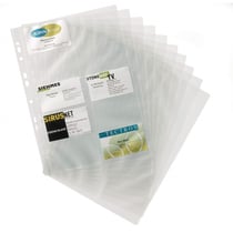 Lot de 10 pochettes pour cartes de visite DURABLE - A4 - PP - 25,5 x 31,5 cm