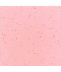 Tissu Mousseline Froissée - Rico Design de 140 cm de largeur Saumon Rose vendu par 50 cm