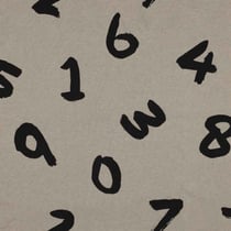 Tissu Sweat envers molletonné Enzo sur fond Beige sable - Au mètre