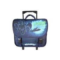Cartable à roulettes 38 cm - Dragons - Bleu - Garçon, 2 compartiments