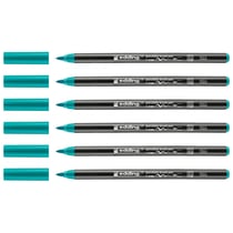 Lot de 6 feutres porcelaine EDDING 4200 pointe pinceau 1-4 mm turquoise