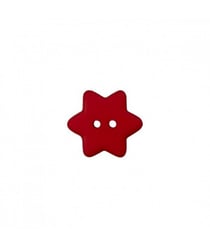 Carte de 4 boutons étoiles Bordeaux 15mm - Union Knopf Bordeaux Rouge