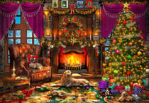 Puzzle 1000 pièces - Cosy Christmas Room - Bluebird Puzzle