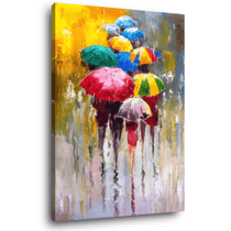 Tableau sur toile parapluie 45x65 cm