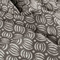 Tissu  Voile de Coton Batik Saria sur fond Gris