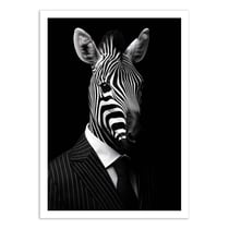 Affiche 50x70 cm - Zebra Wild Suits - Philippe Hugonnard