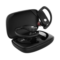 Ecouteurs Bluetooth Réduction De Bruit LED Affichage Double Batterie Noir YONIS