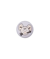 Carte de 3 boutons Souris à queue 12mm - Union Knopf Gris (GRIS CLAIR)