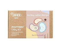 Jovi - Kit DIY Coupelles à Personnaliser | Argile autodurcissante + tampons + peintures