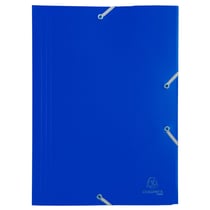 Chemise à élastique 3 rabats Polypropylène 4/10e Opaque Eco - A4 - Bleu - x 30 - Exacompta