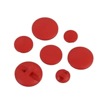 Lot de 6 boutons tunnel classique rouge