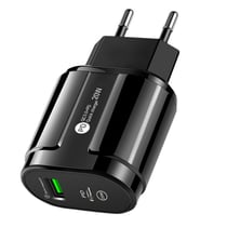 Avizar Chargeur Secteur 20W USB Quickcharge 3.0 / Power Delivery USB Type-C Noir