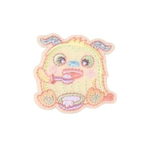 Ecusson  monstre rigolo monstre qui man 4cm x 4cm