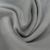 Tissu Bord côte uni Gris