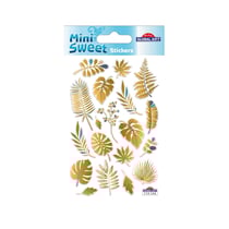 Autocollants - Feuilles végétales en or - pailletes - Époxy