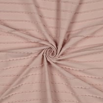 Tissu Jersey Coton à volants uni Rose poudré