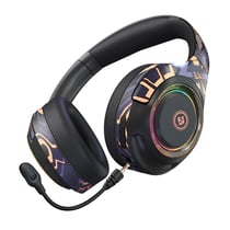 Casque Audio Gamer Sans Fil Rose Avec Lumières Ambiance Et Longue Autonomie YONIS