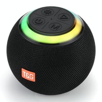 Enceinte Bluetooth Portable Extérieure Avec Lumière LED Ambiance Rouge Puissante Noir YONIS
