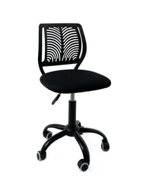 Chaise Bureau Enfant, Hauteur Réglable, Pivotante SAWI (Noir intégral)