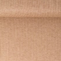 Tissu Maille côtelé pailleté Naëlle uni Camel