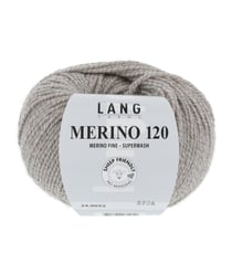 Pelote de laine à tricoter MERINO 120 - Lang Yarns Marron (52 - BRUN CLAIR)