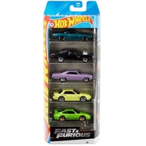 Pack de 5 véhicules hot wheels : fast furious - mattel - jbj80 - set voitures miniatures