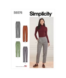 Patron Simplicity 9376 - Pantalon à enfiler pour femme 34 au 52 FR taille n°FR 34-42