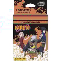 Carte à collectionner Panini Naruto Blister 7 pochettes + 1 carte édition limitée