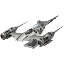 MetalEarth: ICONX - STAR WARS / MANDALORIAN'S N-1 STARFIGHTER 20,2x12,5x4,3cm, maquette 3D en métal avec 2,5 feuilles multicolorées, en boîte, 14+