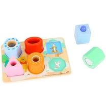 Puzzle 6 cubes sensoriels en bois winnie l'ourson - disney baby - eveil bebe