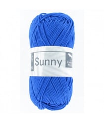 Pelote de coton à tricoter SUNNY UNI - Cheval blanc - PPSC 08 Bleu