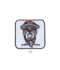 Ecussons Thermocollant Animaux Branchés 5 x 5 cm - Mediac 03 blanc (Bulldog anglais)