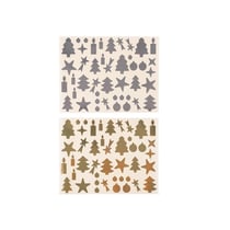 Gommettes - Décoration de Noël - Argent et or - 440 stickers - Repositionnable - Cléopâtre