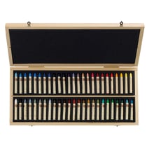 Coffret - Pastel à l'huile - Sennelier - 50 couleurs - Boîte en bois