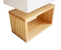 DEKO lampe à abat-jour blanc/bois
