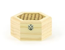 Boite Cannage Hexagonale en Bois 13 cm
