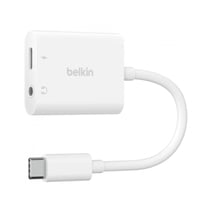 Belkin Adaptateur Audio USB-C/USB-C et Jack 3.5mm Rockstar Blanc