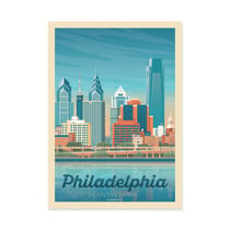 Affiche 50x70 cm - Philadelphia - Olahoop Travel Posters