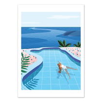 Affiche 30x40 cm - Girl in Pool - Petra Lizde